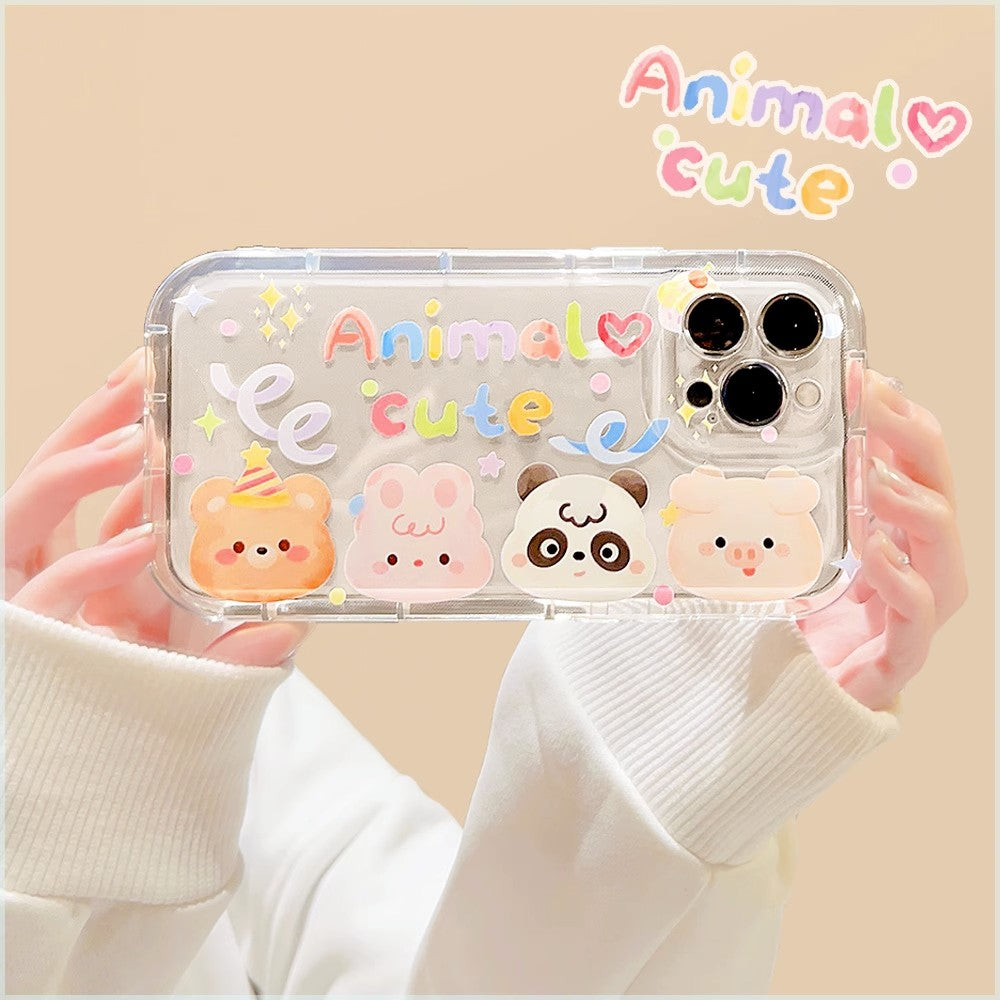 BBYOURS Oil Painting Cute Critter Clear Protective Case