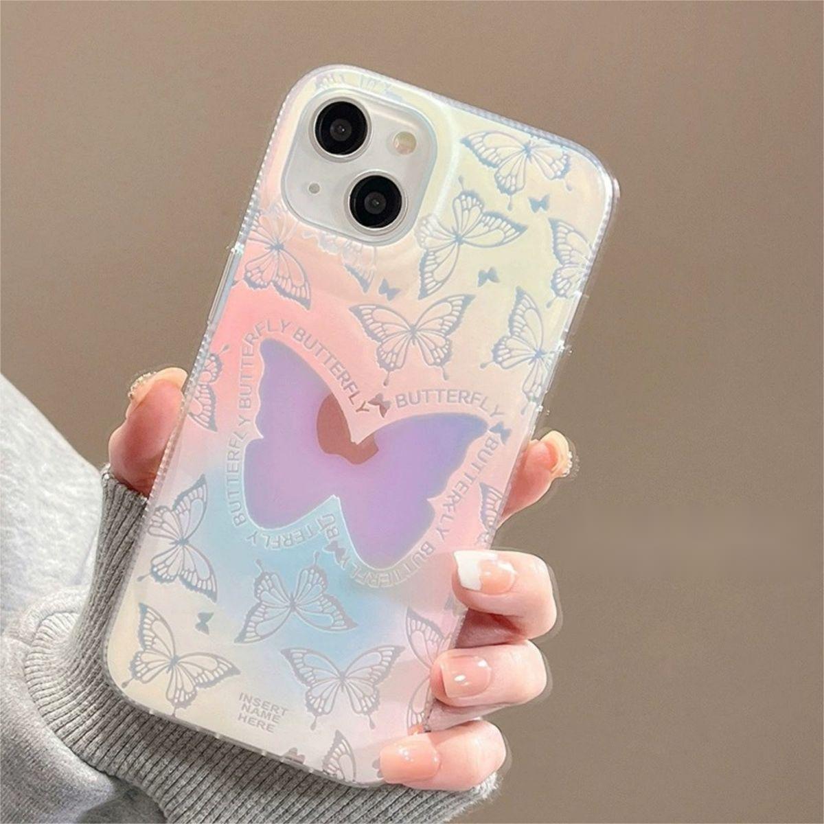 BBYOURS New Gradient Laser Butterfly phone case