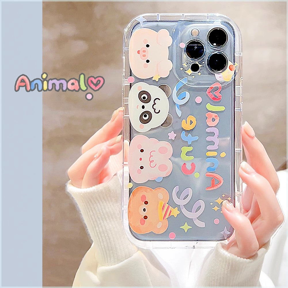 BBYOURS Oil Painting Cute Critter Clear Protective Case