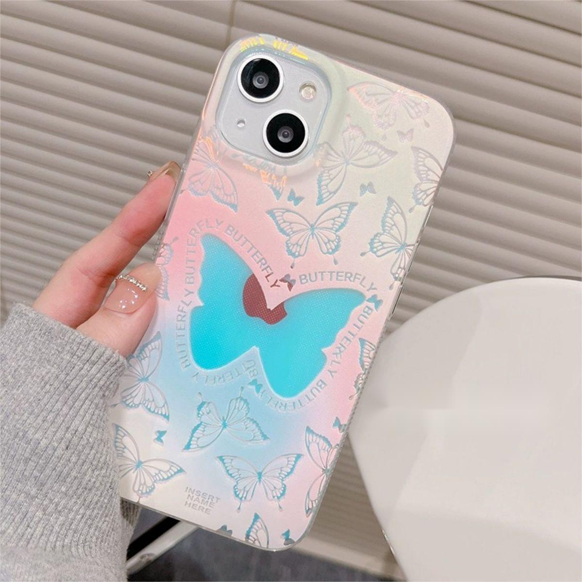 BBYOURS New Gradient Laser Butterfly phone case