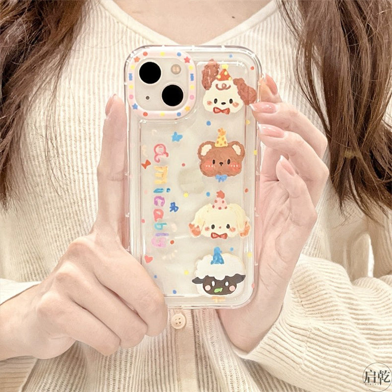 BBYOURS Oil Painting Animal World Clear Phone Case