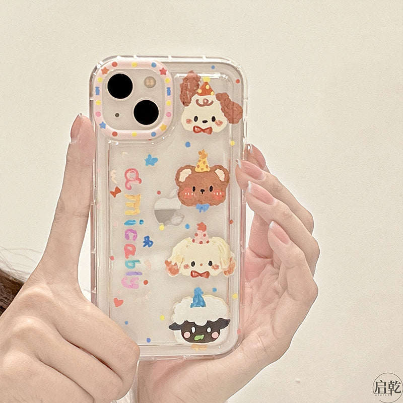 BBYOURS Oil Painting Animal World Clear Phone Case