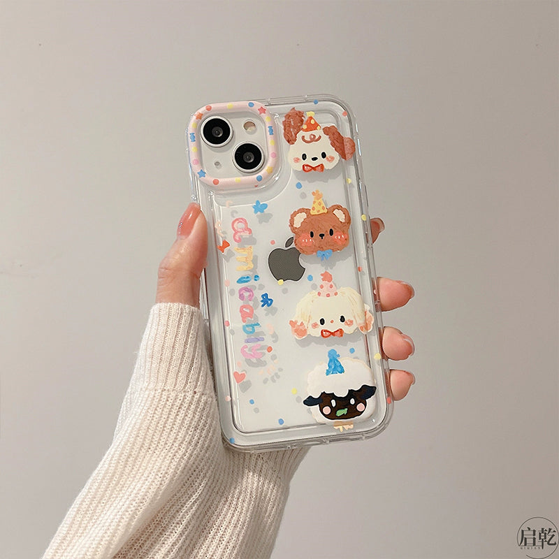 BBYOURS Oil Painting Animal World Clear Phone Case