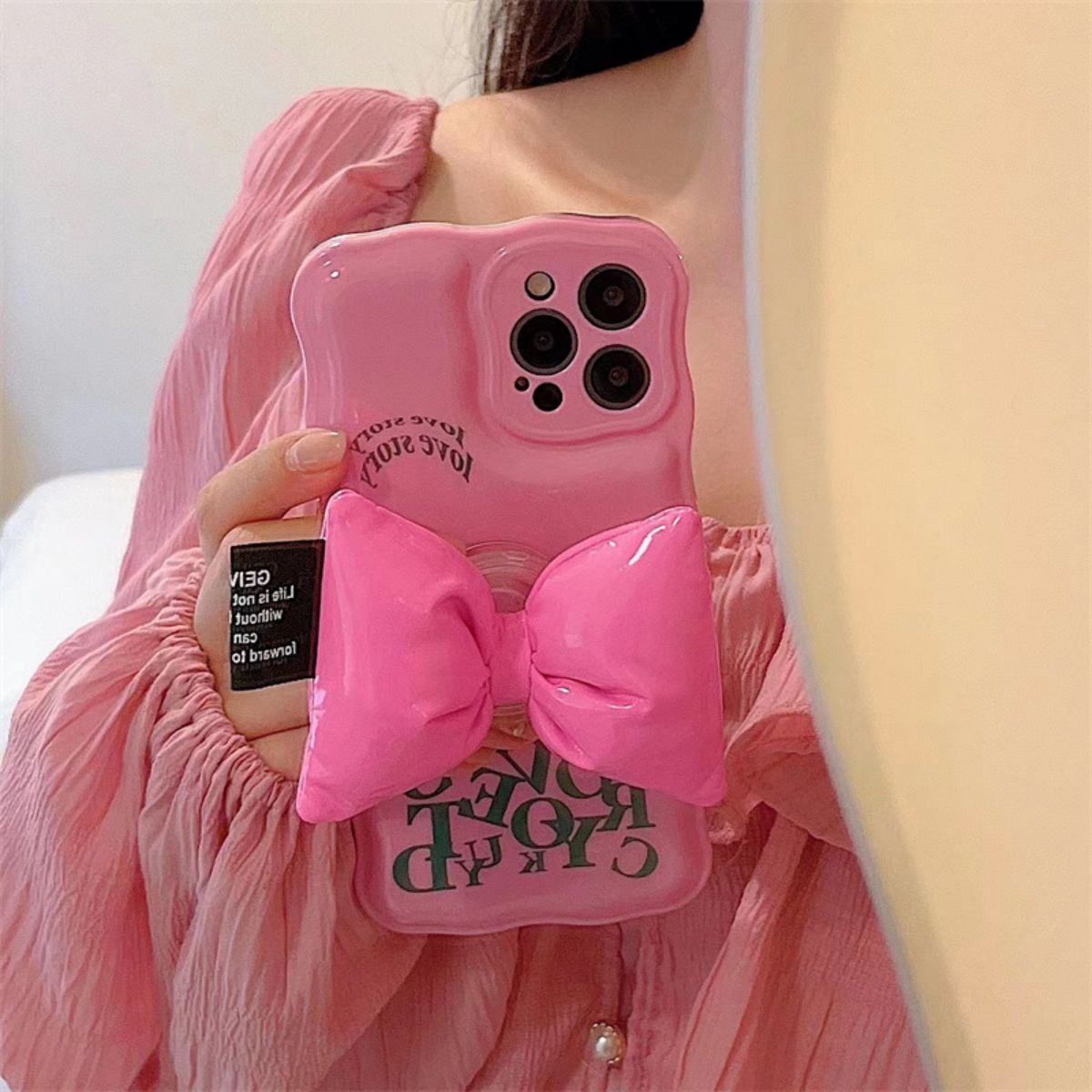 BBYOURS Barbie Pink Bow Case