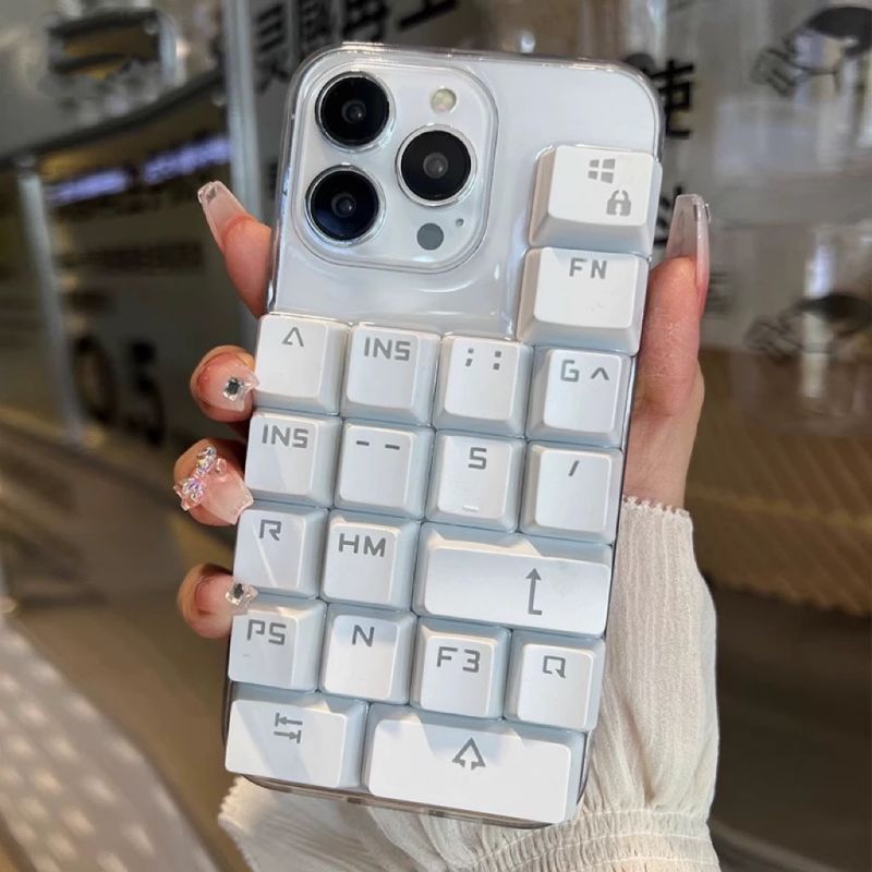 BBYOURS Creative Keyboard Transparent Phone Case