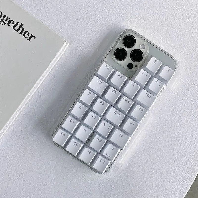 BBYOURS Creative Keyboard Transparent Phone Case