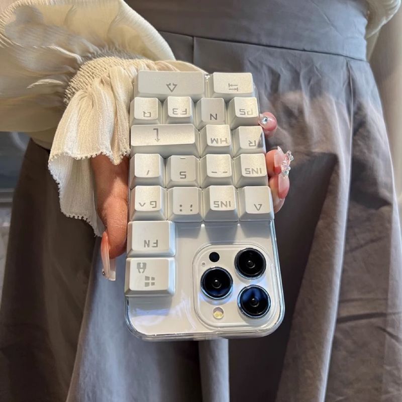 BBYOURS Creative Keyboard Transparent Phone Case