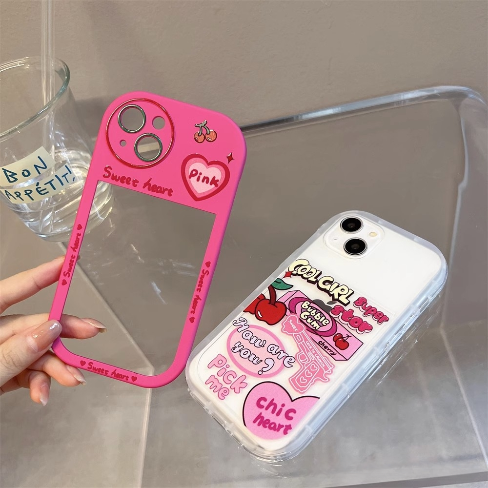 BBYOURS Super Cute Barbie Pink Doodle Elements 2-in-1 Phone Case