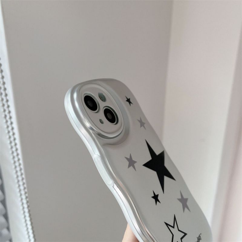 BBYOURS electroplated silver black star phone case