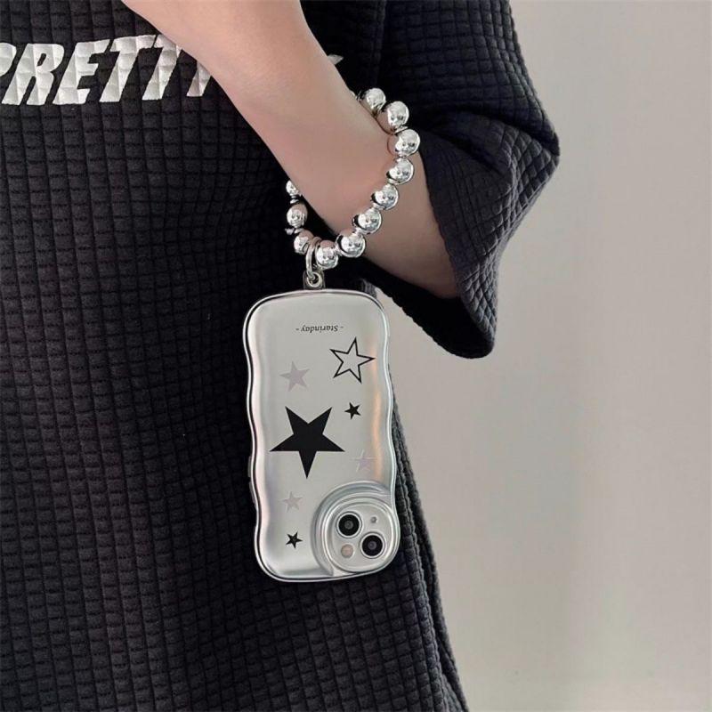 BBYOURS electroplated silver black star phone case
