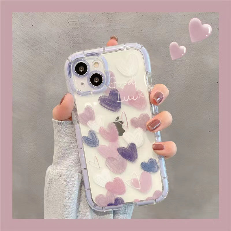 BBYOURS Transparent Love Graffiti Phone Case