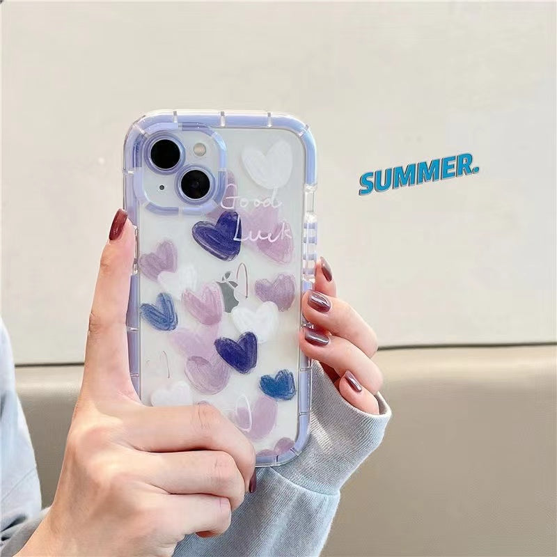 BBYOURS Transparent Love Graffiti Phone Case