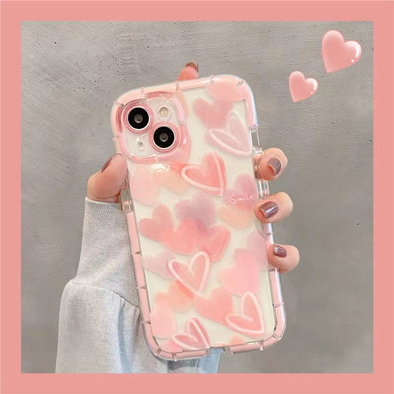 BBYOURS Transparent Love Graffiti Phone Case