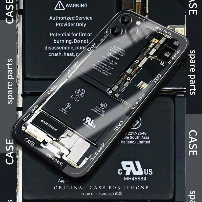 BBYOURS Camouflage teardown figure tide brand Apple 13/12/11pro phone case glass iPhone14 Tide 8plus male 7/xs