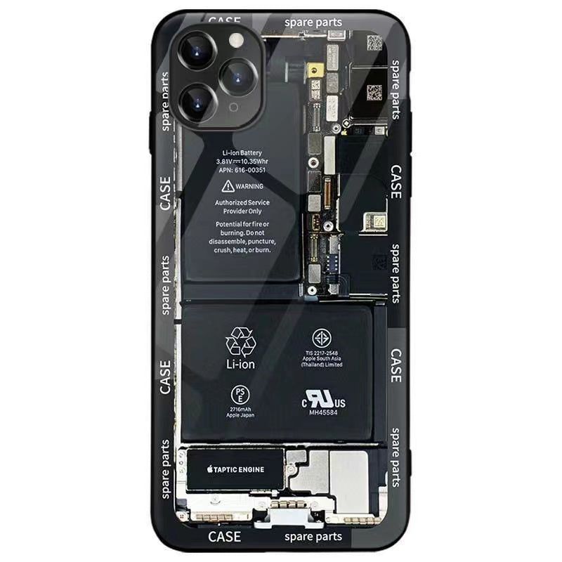 BBYOURS Camouflage teardown figure tide brand Apple 13/12/11pro phone case glass iPhone14 Tide 8plus male 7/xs